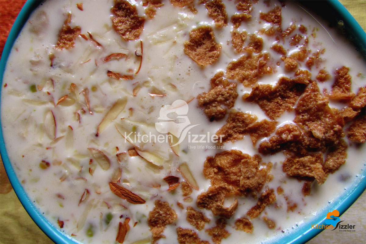 Brown Rice Payasam / Kheer With Corn Flakes