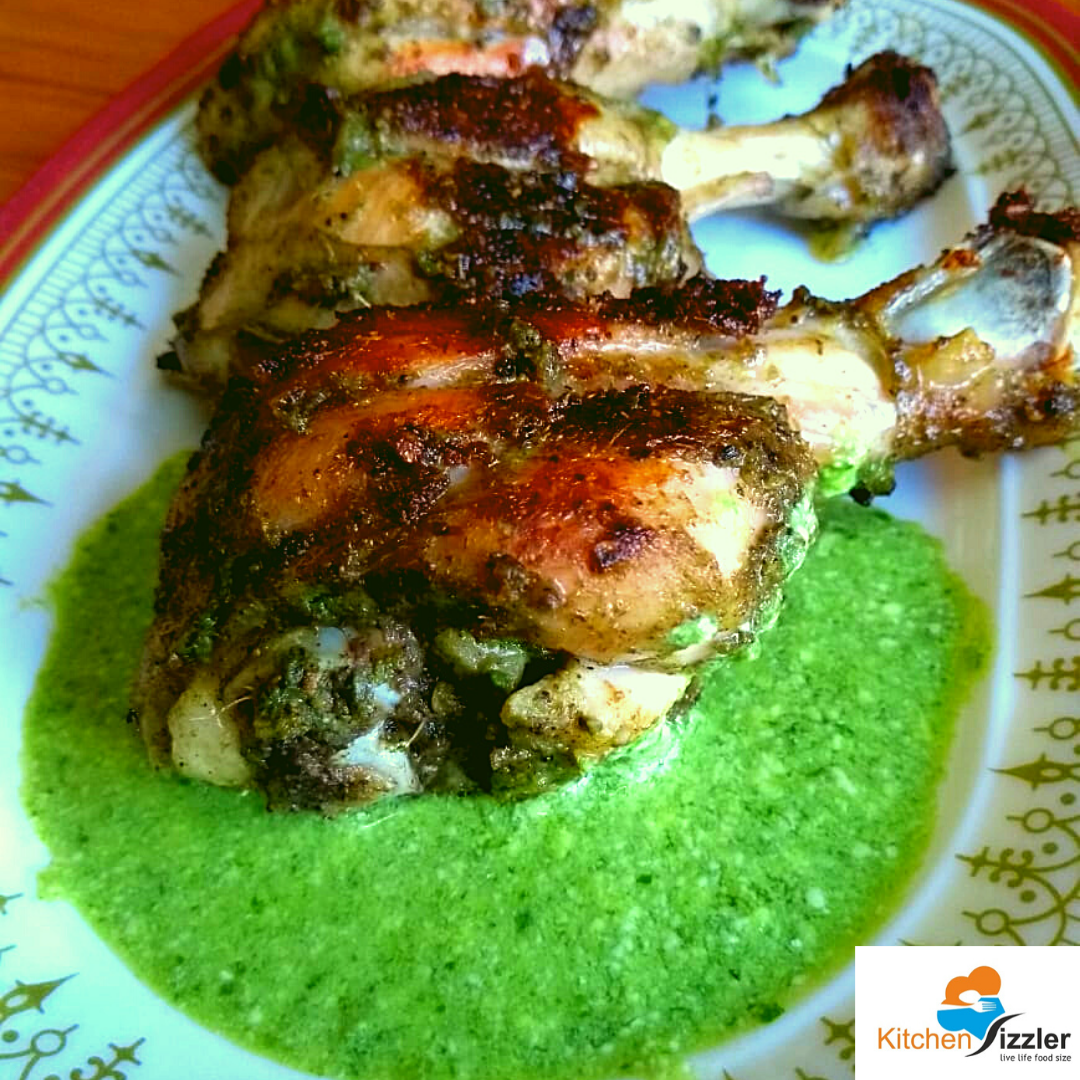 Goan Chicken Cafreal with Coriander Chutney