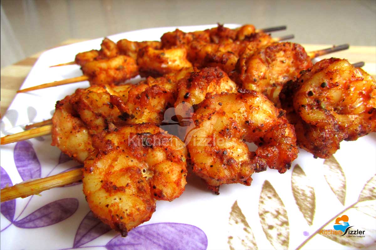 Grilled Prawns With Mixed Herbs